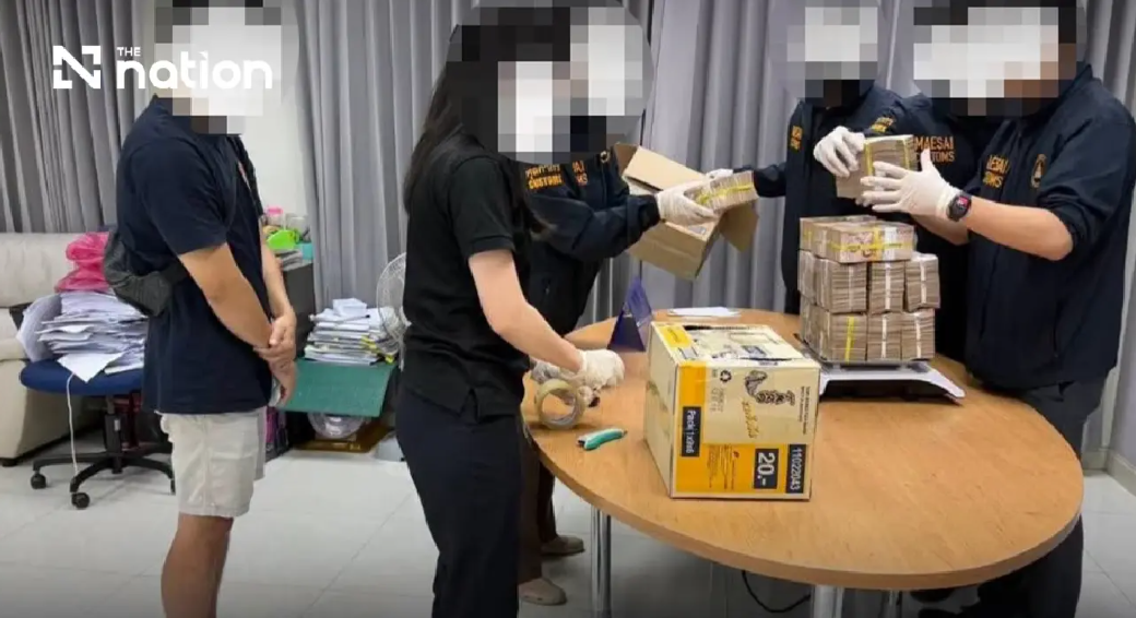 Thai customs seizes 23 million baht in cash hidden in snack boxes at Myanmar border