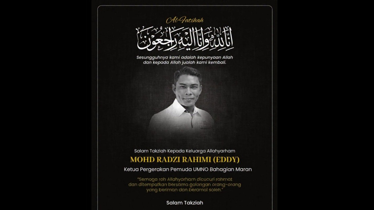 UMNO Leader Ahmad Zahid Mourns Death of Maran Youth Chief Mohd Radzi in Bentong Accident