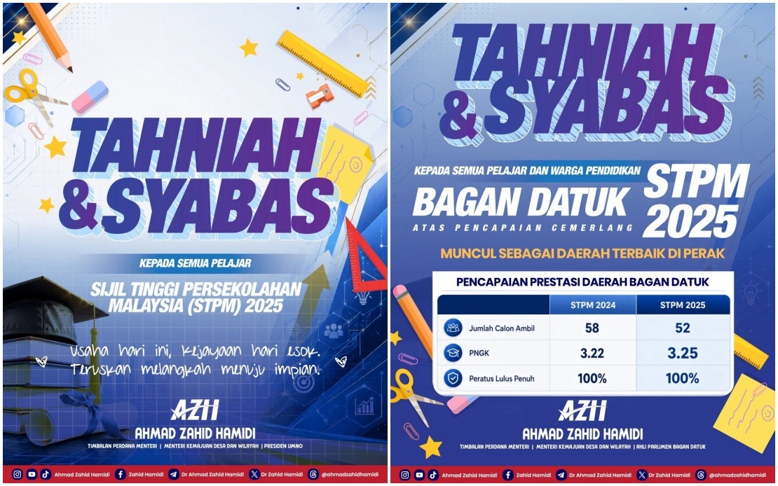 Bagan Datuk Tops Perak in STPM 2025 Results, Says Deputy PM Ahmad Zahid